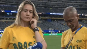 Leia mais sobre o artigo Climão Ao Vivo na CazéTV: Romário Dá Resposta Afiada Para Fernanda Gentil Após Empate do Brasil — “Quem Não Conhece Futebol…”