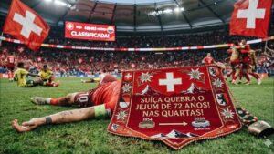 Leia mais sobre o artigo A Suíça esperou 72 anos para voltar às quartas — jogando exatamente do mesmo jeito que sempre jogou
